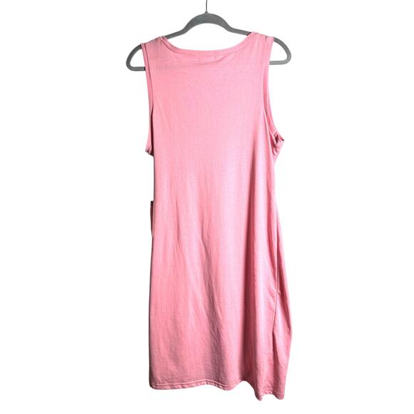 LEITH Dress NWT $56 Sleeveless Ruched Pink Dress Size XL - Picture 6 of 9